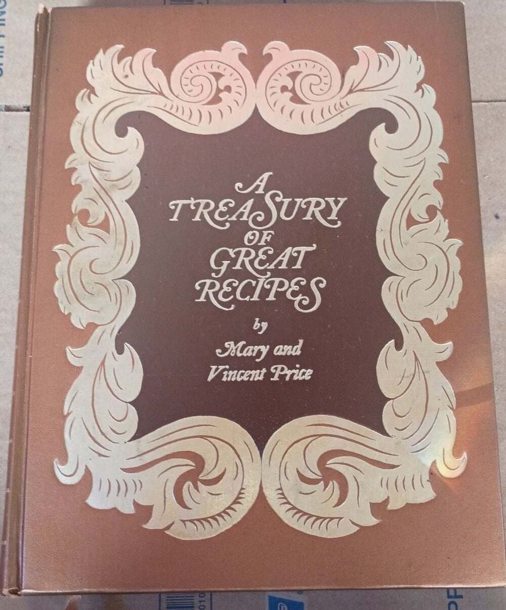 A Treasury of Great Recipes by Mary and Vincent Price Hardcover Cookbook